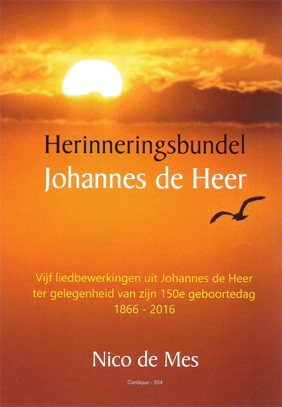Herinneringsbundel Johannes de Heer - Notenschrift