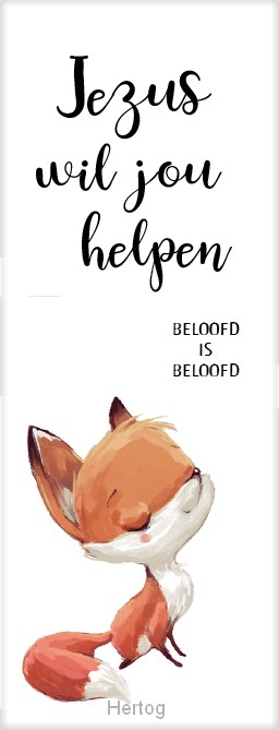 Jezus wil jou helpen - boekenlegger vosje