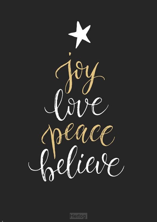 Joy love peace believe - cadeaubord