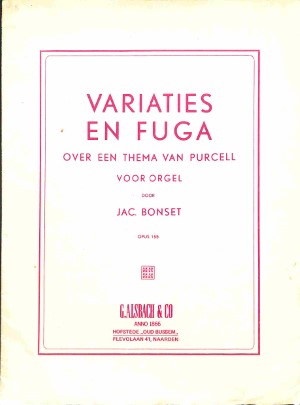Variaties en fuga over een thema van Purcell - Tweedehands notenschrift