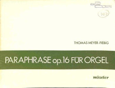 Paraphrase - Tweedehands notenschrift 