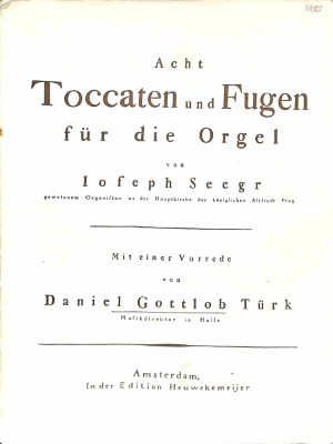 Acht toccaten und fugen für die Orgel - Tweedehands notenschrift 