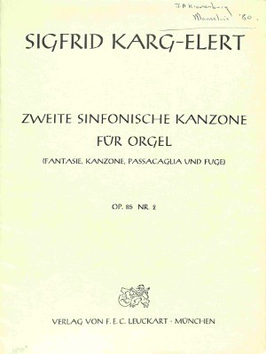Zweite sinfonische Kanzone - Tweedehands notenschrift