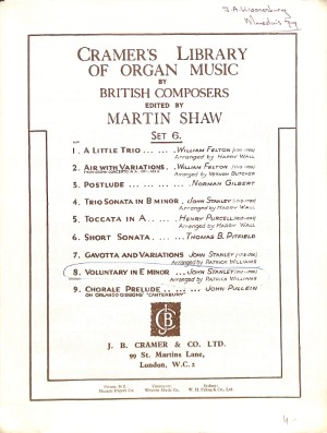 Voluntary in E minor - Tweedehands notenschrift