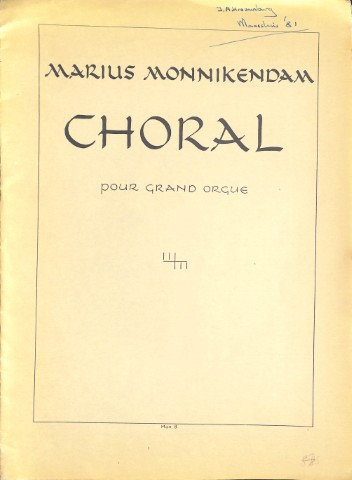 Choral pour grand orgue - Tweedehands notenschrift