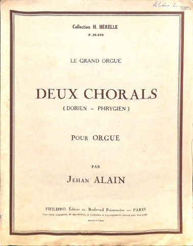 Deux chorals - Tweedehands notenschrift