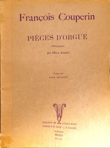 Pièces d'orgue consistantes en - Tweedehands notenschrift