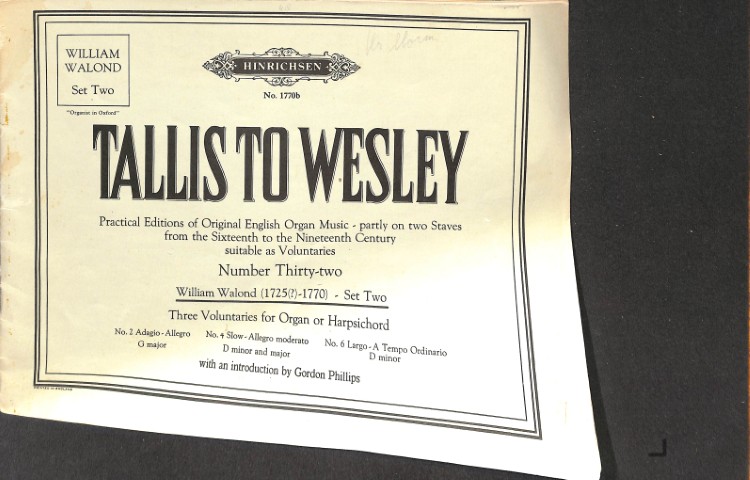 Tallis to Wesley - Tweedehands notenschrift