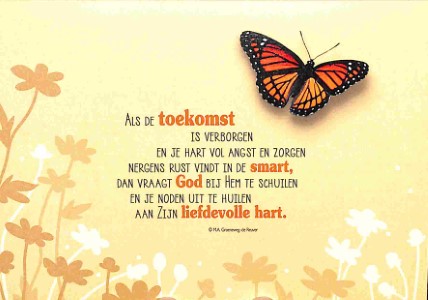 Als de toekomst is verborgen - wenskaart met gedicht