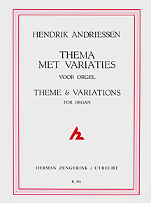 Thema met Variaties voor orgel - Notenschrift