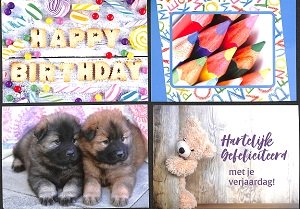 Kinderkaarten blanco/gefeliciteerd