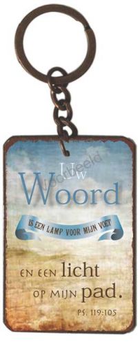 Uw Woord is een lamp voor mijn voet en een licht op mijn pad - sleutelhanger