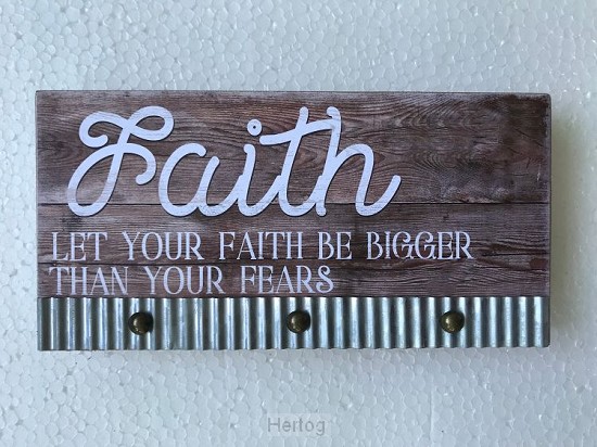 Faith - houten blok