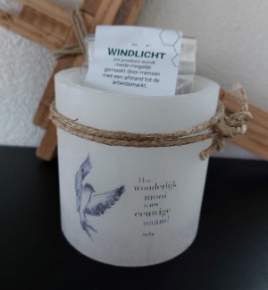 Hoe wonderlijk mooi - windlicht S ivoor