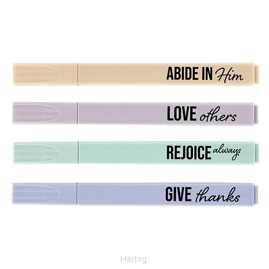 Bible highlighter - set 4 neutrale kleuren