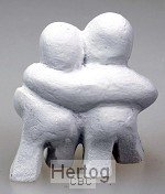 Beeldje Vriendschap - wit 6 cm.