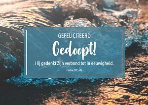 Gefeliciteerd Gedoopt! - wenskaart Bijbeltekst SV