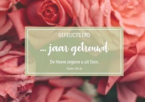 Gefeliciteerd ... jaar getrouwd - wenskaart Bijbeltekst SV