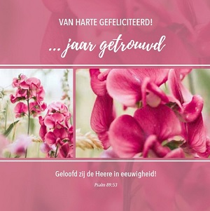Van harte gefeliciteerd ...jaar getrouwd - wenskaart Bijbeltekst SV