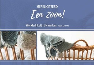 Gefeliciteerd Een zoon! - wenskaart Bijbeltekst SV