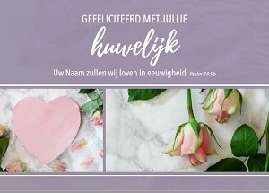 Gefeliciteerd met jullie huwelijk - wenskaart Bijbeltekst SV