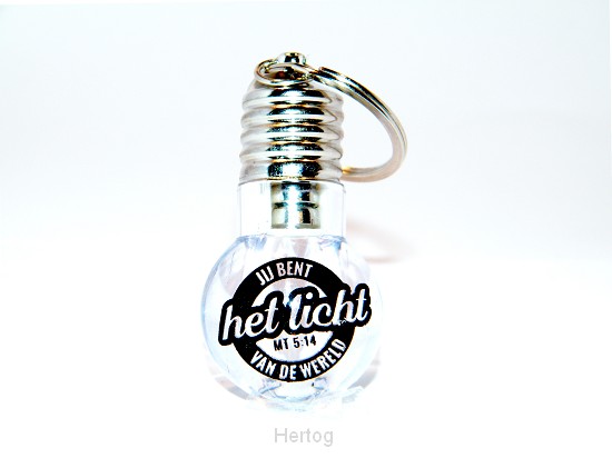 Jij bent het licht - sleutelhanger met ledlamp