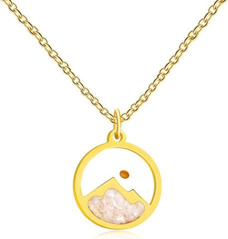 Ketting goudkleurig met mosterdzaadje