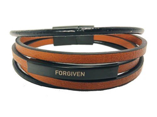 Forgiven - armband leer