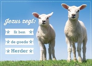 Jezus zegt: Ik ben de goede Herder - kaart