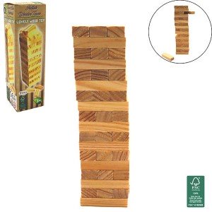 Houten stapeltoren 51 stukjes