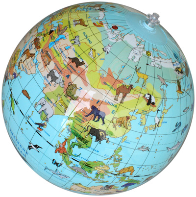Opblaasbare bal 30 cm. - dieren