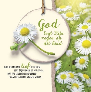 God legt Zijn zegen op dit kind - wenskaart