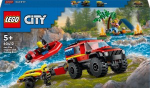 Brandweerauto met reddingsboot - LEGO City