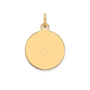 Hanger goudkleurig Hart 12 mm.