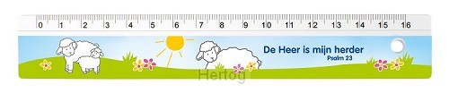 De Heer is mijn herder - liniaal 16 cm.