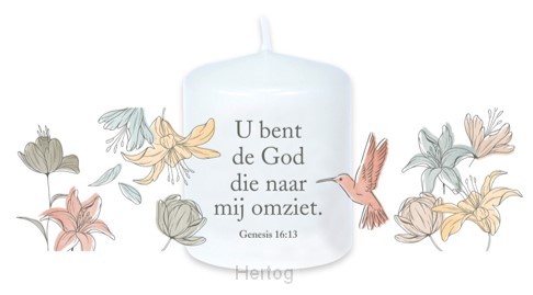 U bent de God die naar mij omziet - kaars