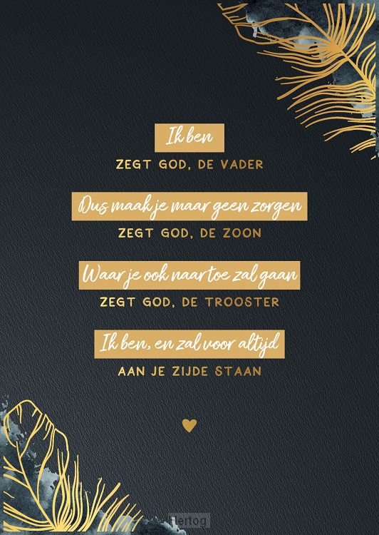 Ik ben, zegt God de Vader - enkele kaart met envelop