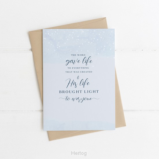 The word gave life - enkele kaart met envelop