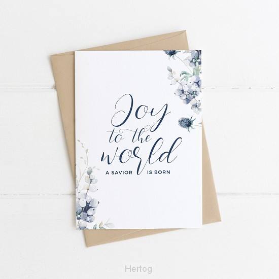 Joy to the world - enkele kaart met envelop