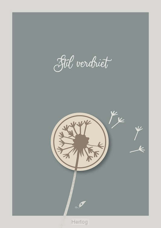 Stil verdriet - enkele wenskaart met envelop