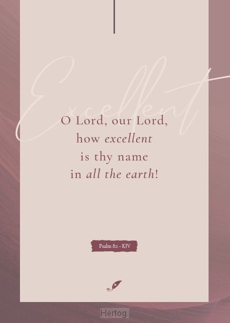O Lord, our Lord