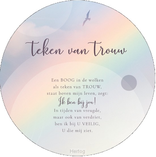 Teken van trouw - muurcirkel 25 cm.