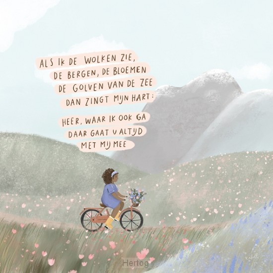 Als ik de wolken zie - wenskaart