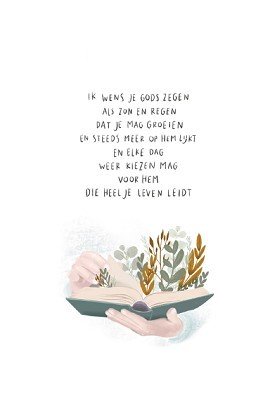 Ik wens je Gods zegen - enkele kaart met envelop