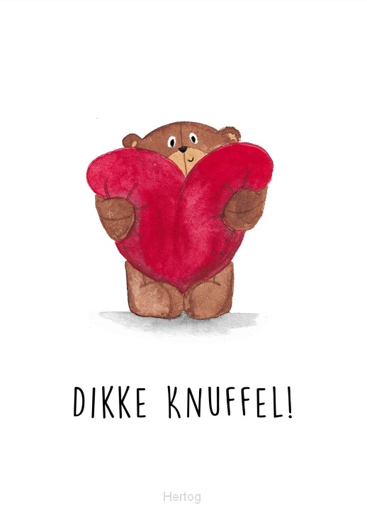 Dikke knuffel - wenskaart