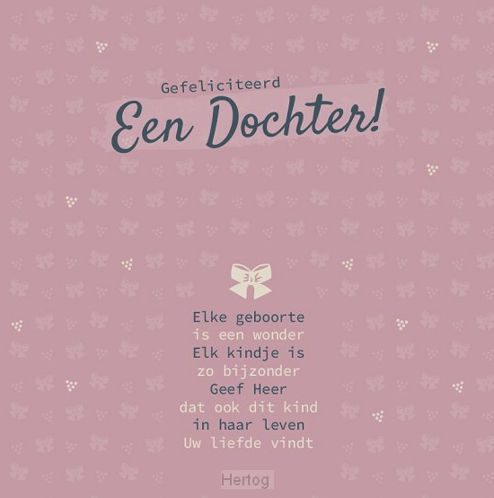 Gefeliciteerd Een Dochter! - kaart