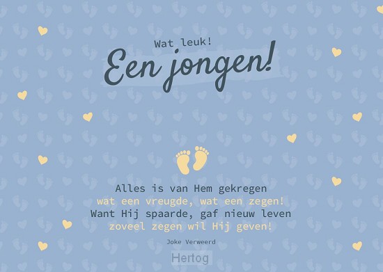 Wat leuk! Een jongen! - kaart