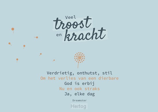 Veel troost en kracht - kaart