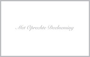 Met Oprechte Deelneming - grijs - kaarten