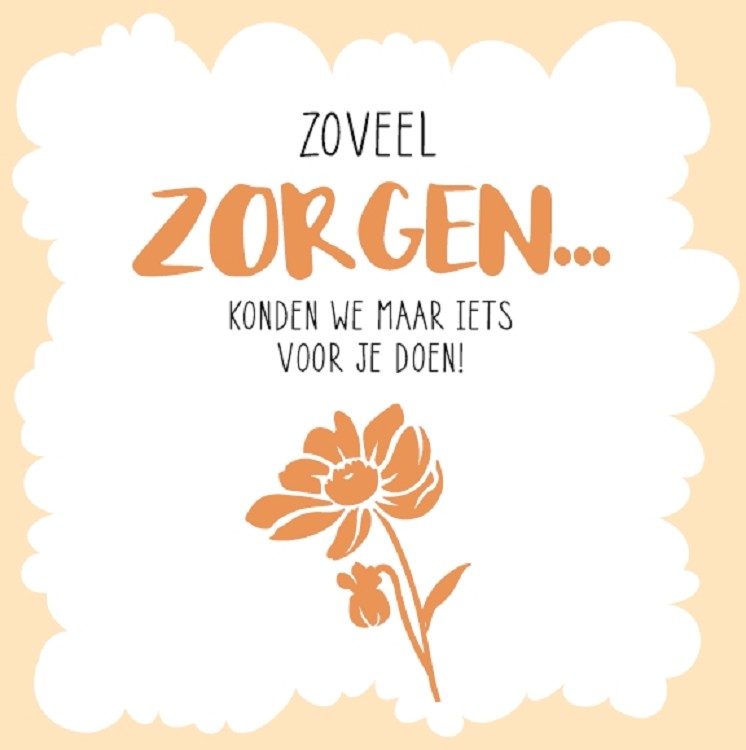 Zoveel zorgen... - wenskaart Zoveel zorgen